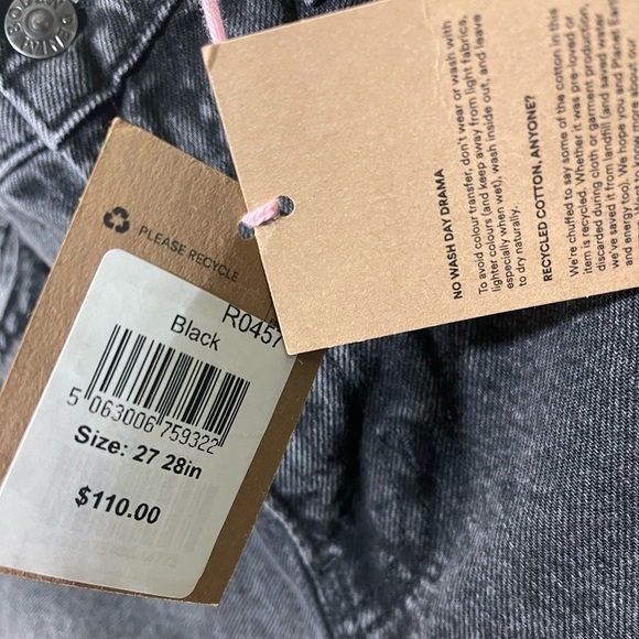 Boden High Rise Boyfriend Jeans in Washed Black NWT Sz 27 - Picture 11 of 13